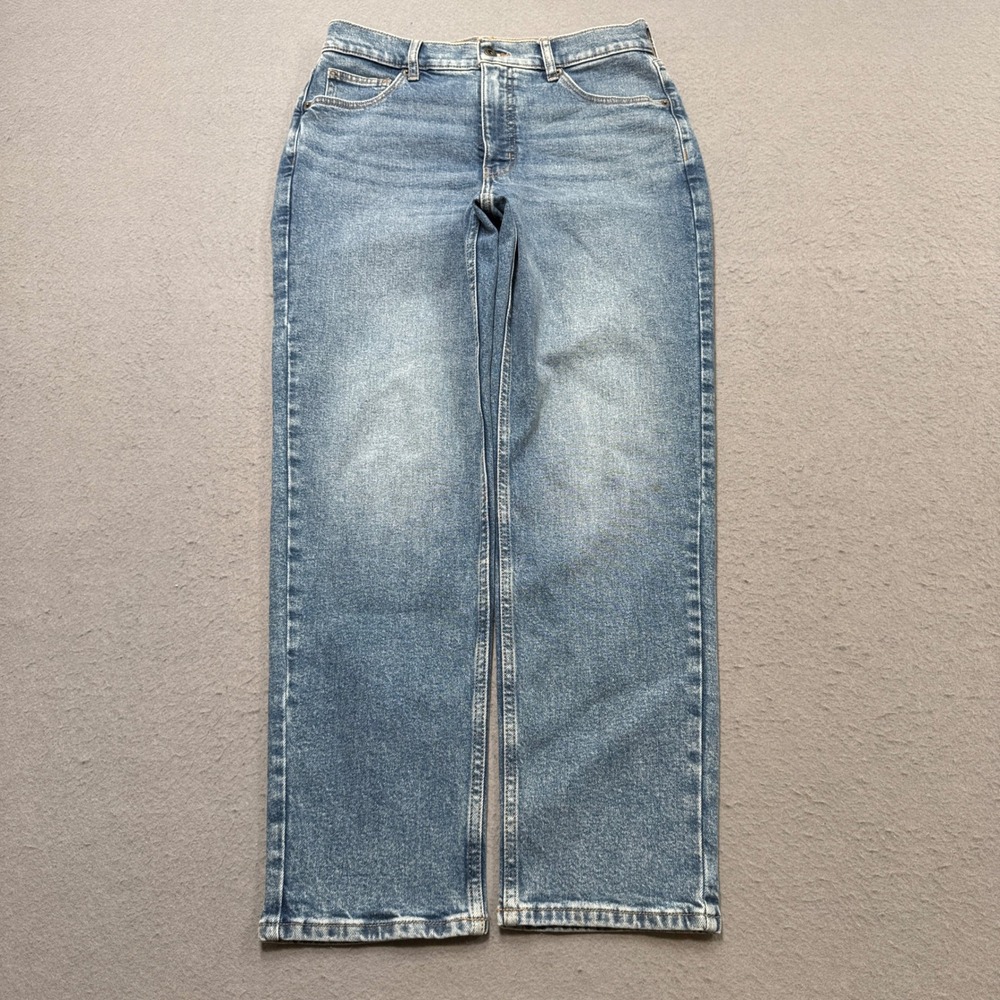 Eddie Bauer Jeans Women's 10 Blue Denim High Rise Straight Leg Authentic Voyager